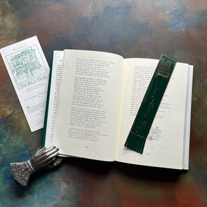 The Best of James Whitcomb Riley Edited by Donald C. Manlove-vintage poetry book-vintage biography-view of the leather book mark included in the book