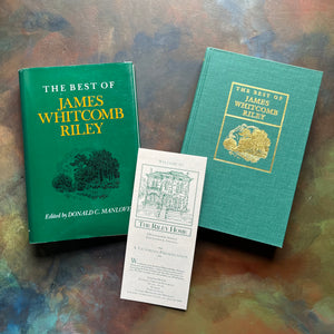 The Best of James Whitcomb Riley Edited by Donald C. Manlove-vintage poetry book-vintage biography-view of the pamphlet from the Riley House