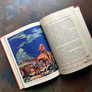 The Book of Cowboys written & illustrated by Holling C. Holling-living book-wild west-cowboy history-US expansion west-living history book-view of the full-page, full-color illustrations