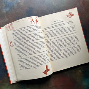 The Book of Cowboys written & illustrated by Holling C. Holling-living book-wild west-cowboy history-US expansion west-living history book-view of the inside content showing smaller illustrations in brown on the borders of the pages