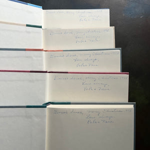 The Borrower's Complete Set written by Mary Norton-classic children's books-read aloud chapter books-view of the inscriptions on the inside covers