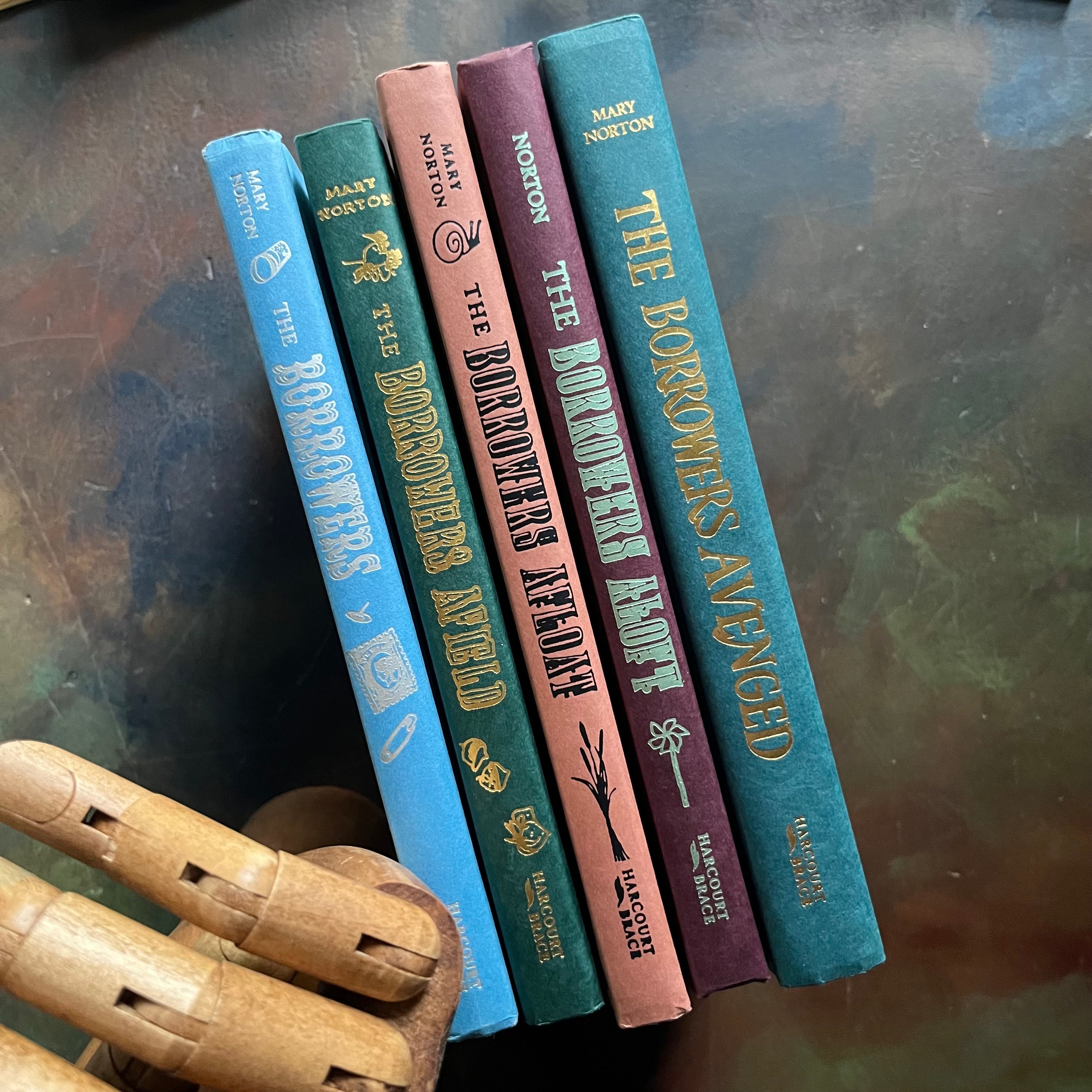 The Borrower's Complete Set written by Mary Norton-classic children's books-read aloud chapter books-view of the spines