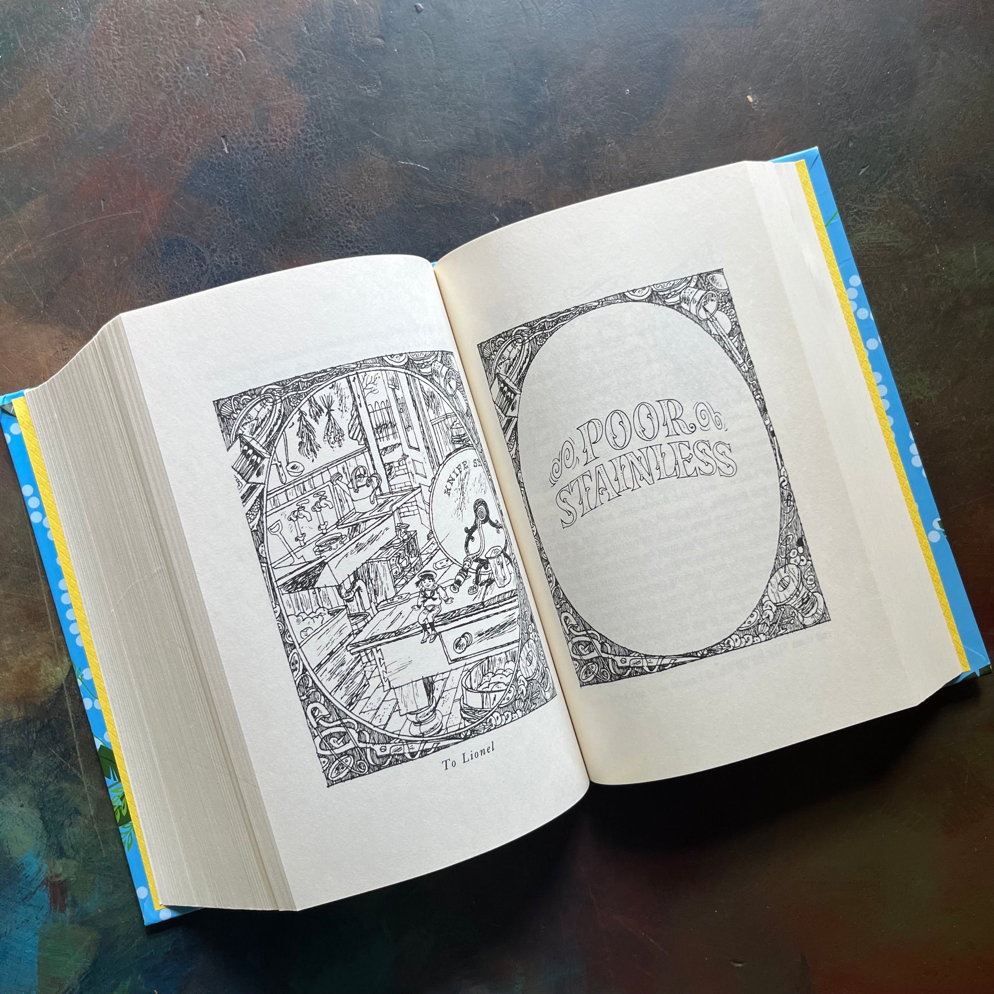 The Borrowers Collection written by Mary Norton with illustrations by Beth & Joe Krush-five complete books-anthology-vintage children's books-view of the black and white illustration sample within the book