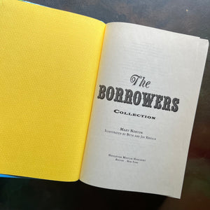The Borrowers Collection written by Mary Norton with illustrations by Beth & Joe Krush-five complete books-anthology-vintage children's books-view of the title page