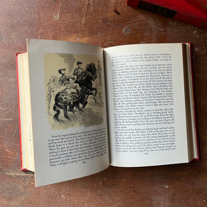 vintage children's storybook set - The Children's Hour Complete 16 Volume Book Set - view of the illustrations in one of the volumes showing two riders on horseback