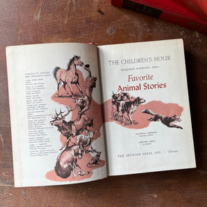 vintage children's storybook set - The Children's Hour Complete 16 Volume Book Set - view of the sample of the title page form Favorite Animal Stories