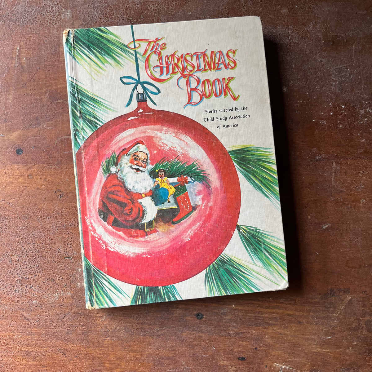vintage children's book, vintage Christmas Storybook for Children - The Christmas Book by The Child Study Association of America 1954 Whitman Publishing Edition - view of the front cover