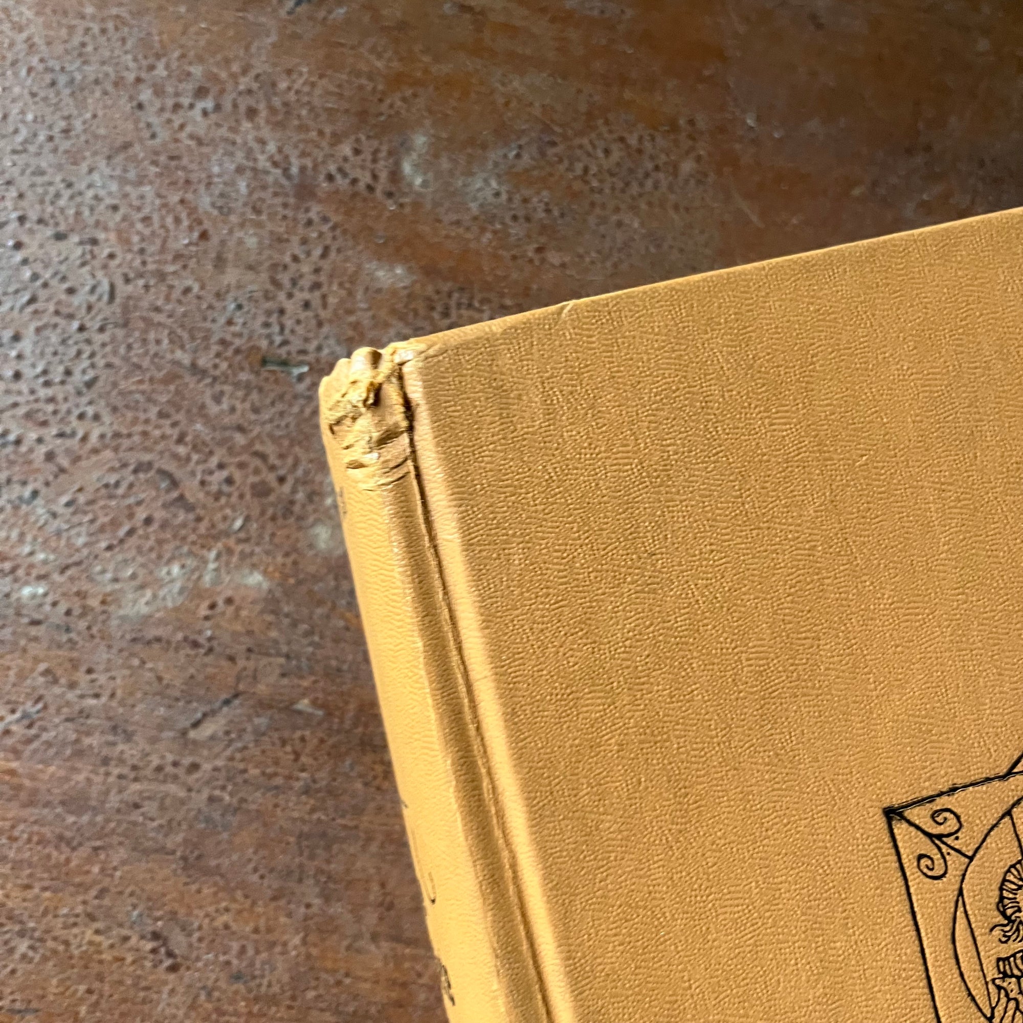 vintage children's chapter book, complete book set - The Complete Adventures of the Borrowers written by Mary Norton with illustrations by Beth & Joe Krush- view of the closeup up of the condition of the top corner of the spine