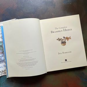 The Complete Brambly Hedge written and illustrated by Jill Barklem-vintage children's picture book-If You Love Beatrix Potter-view of the title and copyright pages