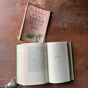 vintage mystery book - The Complete Stories & Poems of Edgar Allan Poe 1966 Edition with Original Dust Jacket - view of the inside content