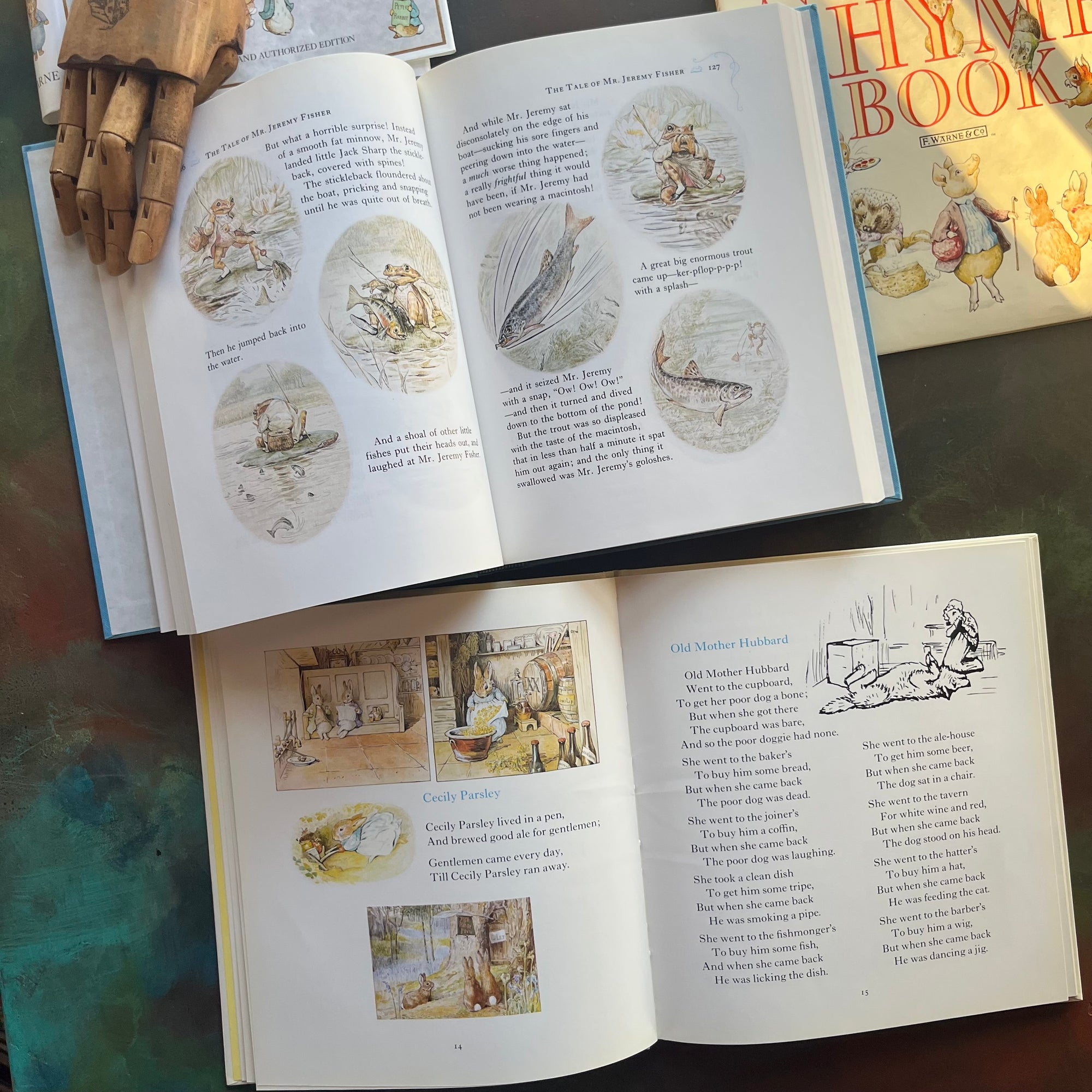 The Complete Tales of Beatrix Potter and Beatrix Potter's Nursery Rhyme Book-vintage children's picture books-view of the full color illustrations