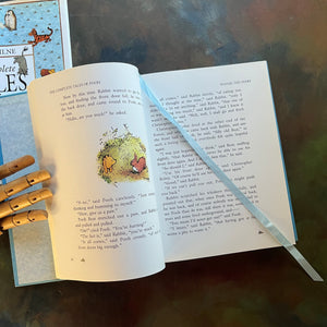 The Complete Tales of Winnie the Pooh and The House at Pooh Corner-A.A. Milne-E. H. Shepard-vintage children's classics-read aloud revival books-view of the satin bookmark ribbon