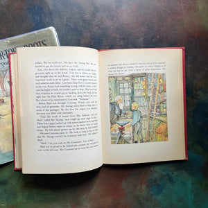The Copper-Toed Boots written and illustrated by Marguerite de Angeli-first edition-vintage children's biography-chapter book-view of a color illustration