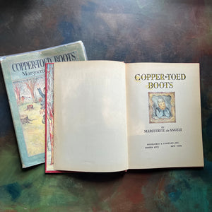 The Copper-Toed Boots written and illustrated by Marguerite de Angeli-first edition-vintage children's biography-chapter book-view of the title page