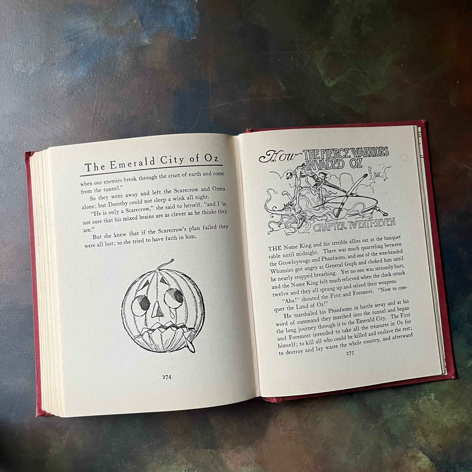The Emerald City of Oz-L. Frank Baum-Wizard of Oz Book Series-vintage children's chapter book-vintage children's fiction-view of the illustrations
