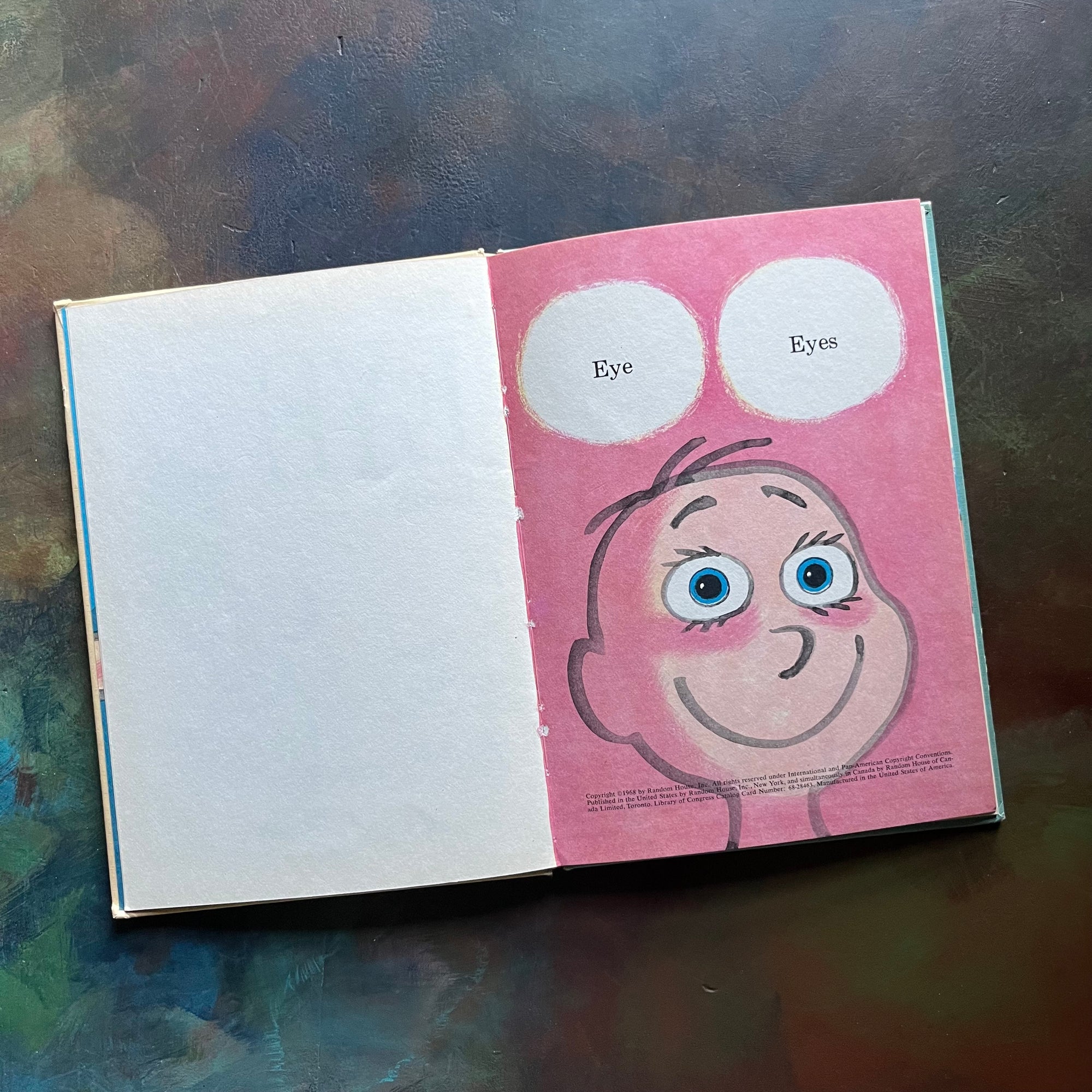 The Eye Book by Theo LeSieg-Bright & Early Books for Beginning Beginners-1968 Edition-vintage children's picture book-Dr. Seuss Book-Roy McKie illustrator-view of the copyright page