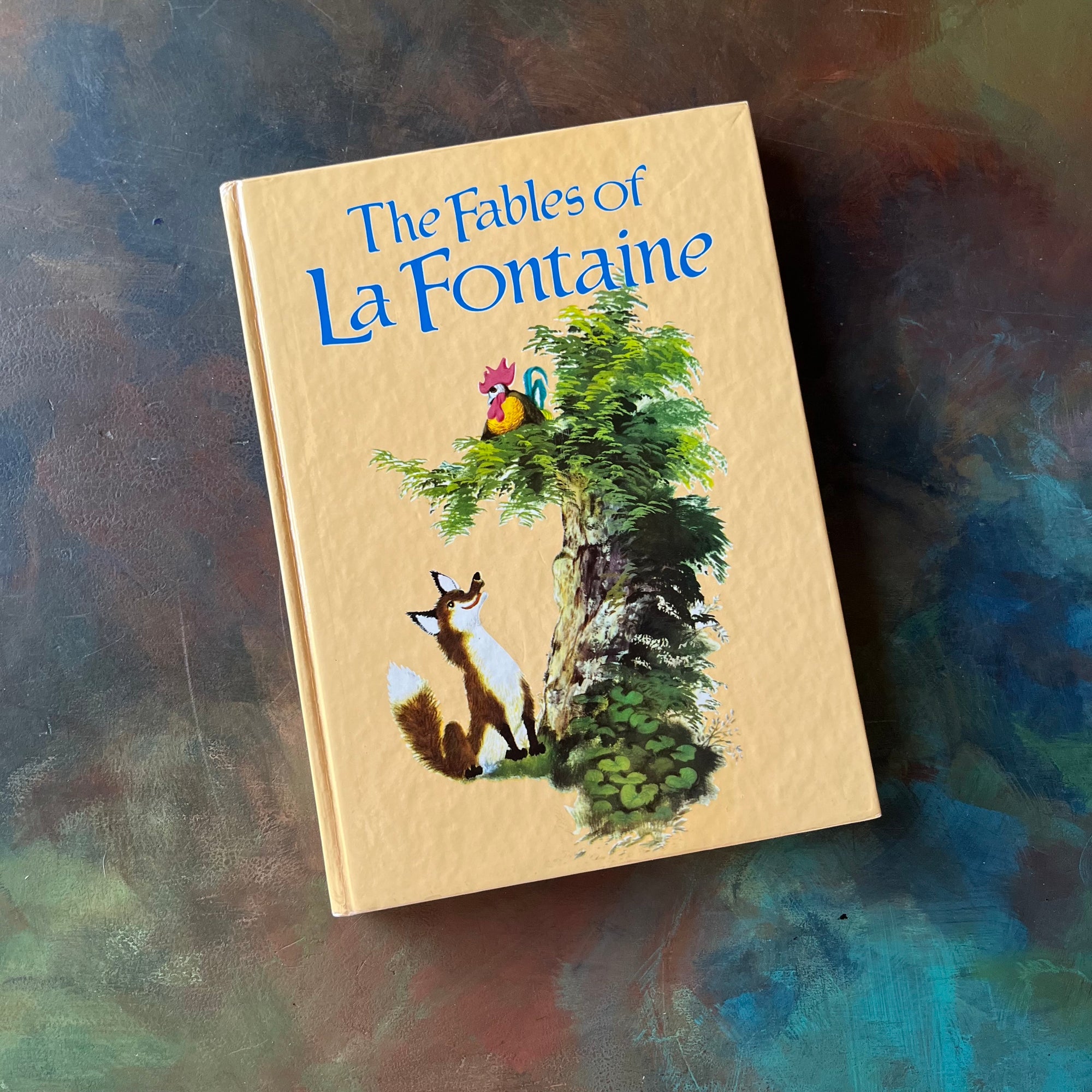 The Fables of La Fontaine originally written by Jean de La Fontaine & translated by Lisa Commager- illustrations by Jiri Trnka-vintage French fables-animals in children's literature-vintage living book-children's fables teaching morals & life lessons-view of the front cover
