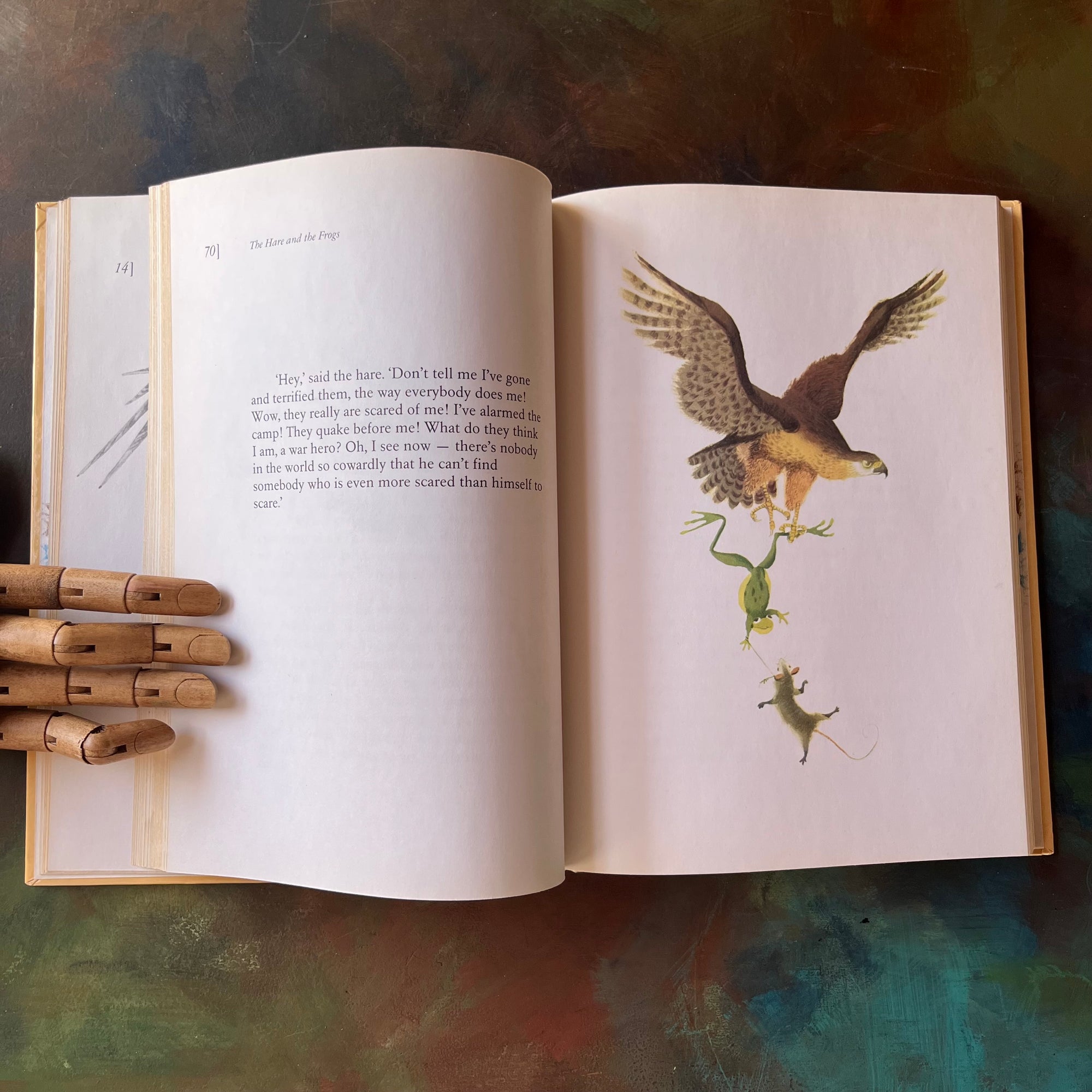 The Fables of La Fontaine originally written by Jean de La Fontaine & translated by Lisa Commager- illustrations by Jiri Trnka-vintage French fables-animals in children's literature-vintage living book-children's fables teaching morals & life lessons-view of the illustrations by Jiri Trnka
