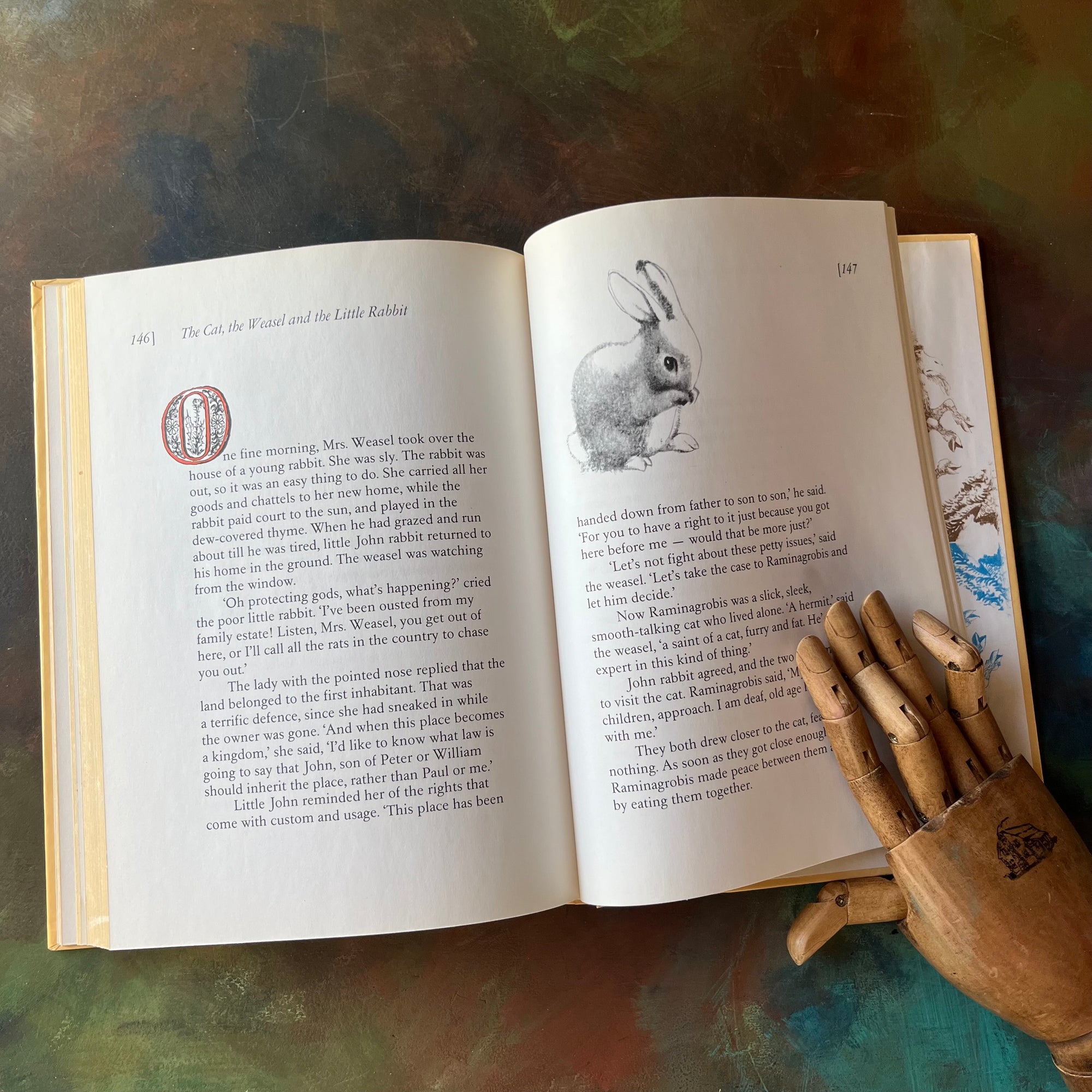 The Fables of La Fontaine originally written by Jean de La Fontaine & translated by Lisa Commager- illustrations by Jiri Trnka-vintage French fables-animals in children's literature-vintage living book-children's fables teaching morals & life lessons-view of the black & white illustrations
