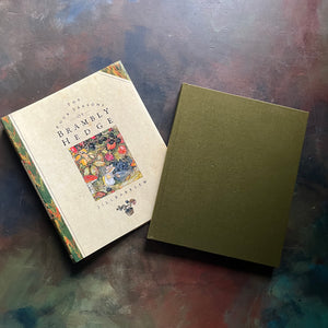The Four Seasons of Brambley Hedge-written and illustrated by Jill Barklem-classic picture book anthology-read-aloud favorite-homeschool-favorite-view of the clothbound front cover in a lovely shade of green