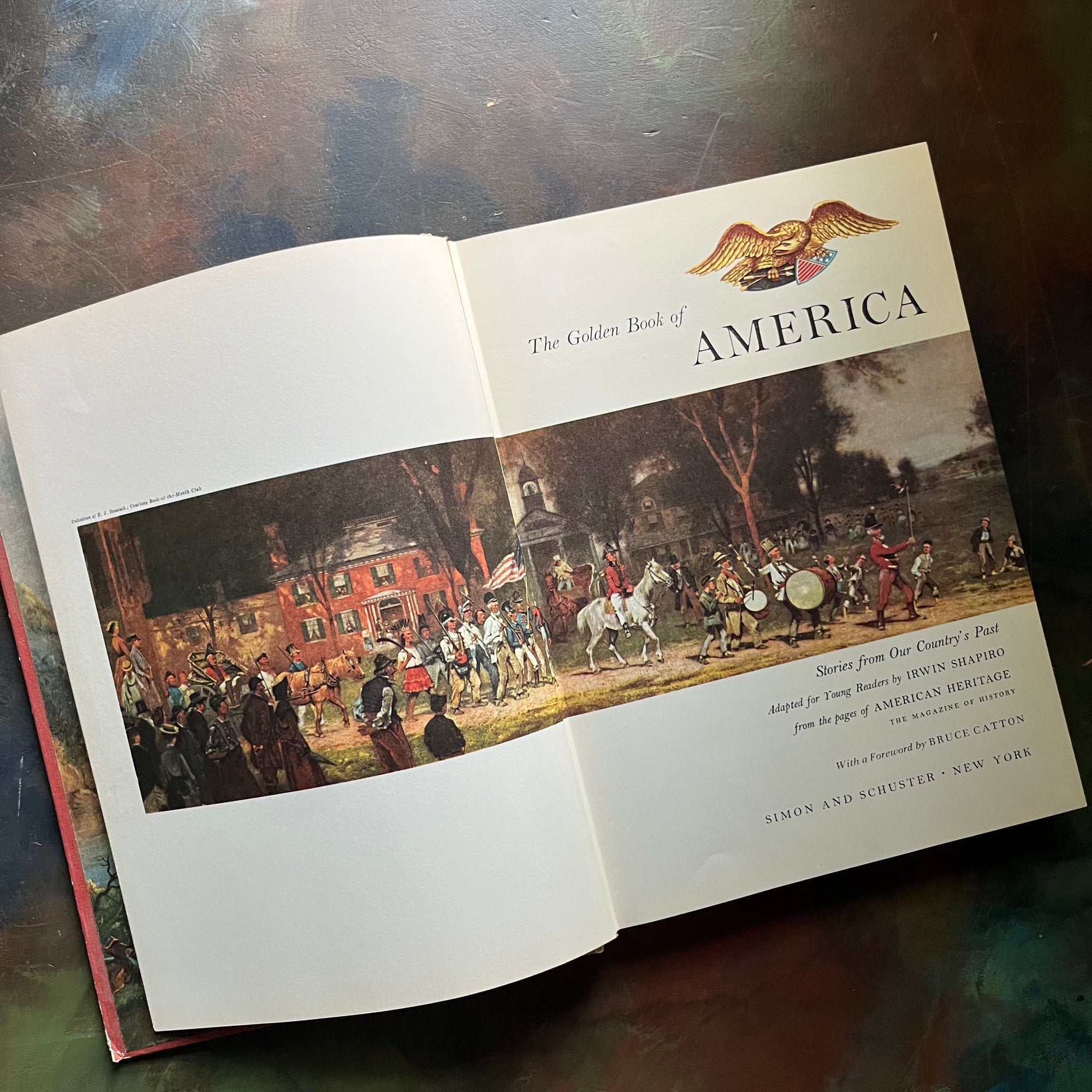 The Golden Book of America-Stories from our Country's Past-Heritage Magazine-US History for Children-America250-view of the title page