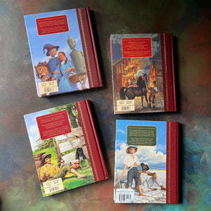 The Great Classics for Children Four Book Set-The Wonderful Wizard of Oz-Black Beauty-The Adventures of Tom Sawyer-The Adventures of Huckleberry Finn-easy chapter books-read aloud favorites-view of the back covers
