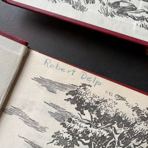 The Happy Hollisters Six Book Set-Jerry West-America's Favorite Classic Mystery Series for Young Readers-Helen Hamilton-vintage children's chapter books-view of the name written in most of these editions