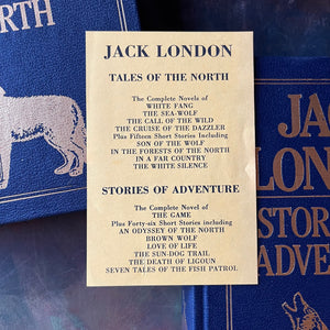The Jack London Library 2 Volume Set-Tales of the North-Stories of Adventure-Books in Sleeve-Classic American Literature-Gift Book Set-view of the insert included in the set