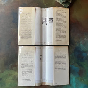 The Jungle Books by Rudyard Kipling Volumes I & II - Junior Illustrated Library Editions-vintage children's classics-view of the dust jackets inside flaps