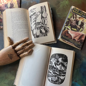 The Jungle Books by Rudyard Kipling Volumes I & II - Junior Illustrated Library Editions-vintage children's classics-view of the illustrations in black & white