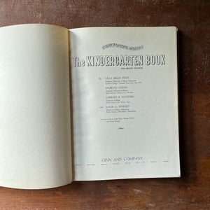 vintage children's schoolbook, vintage schoolbook - The Kindergarten Book Enlarged Edition Our Singing World - view of the title page