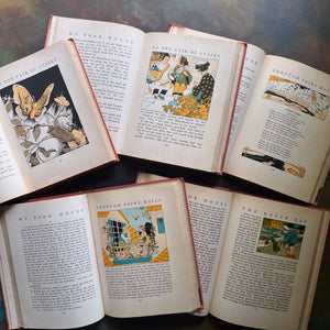 The Little Book House-My Book House Book Set Volumes 3 through 7- edited by Olive Beaupre Miller-1925 Editions-antique children's anthology-view of the illustrations