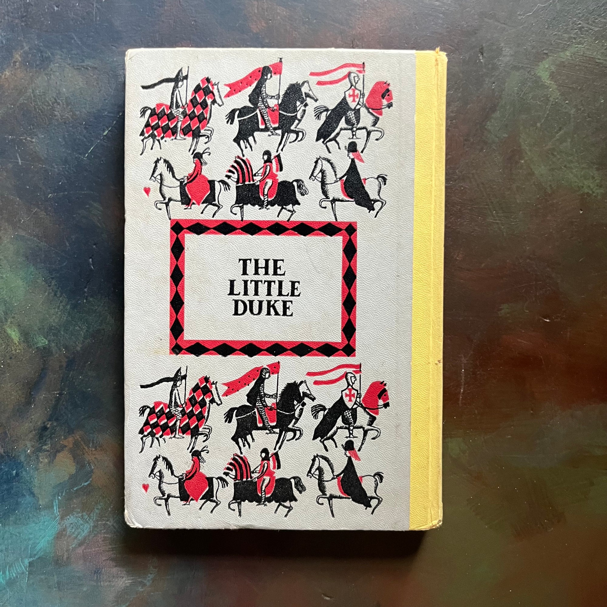 The Little Duke written by Charlotte M. Yonge with illustrations by Tom O'Sullivan-junior deluxe editions book club book-vintage children's chapter book-view of the back cover - also embossed