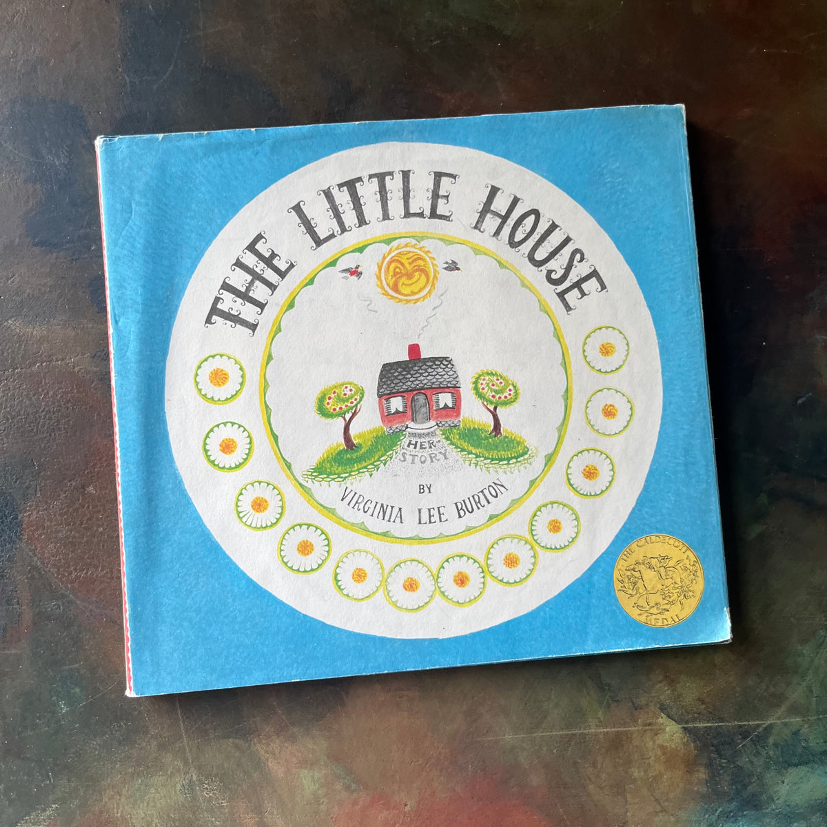 The Little House written & illustrated by Virginia Lee Burton-vintage children's picture book, Caldecott Award Winning Book-view of the dust jacket's front cover