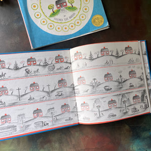 The Little House written & illustrated by Virginia Lee Burton-vintage children's picture book, Caldecott Award Winning Book-view of the inside cover