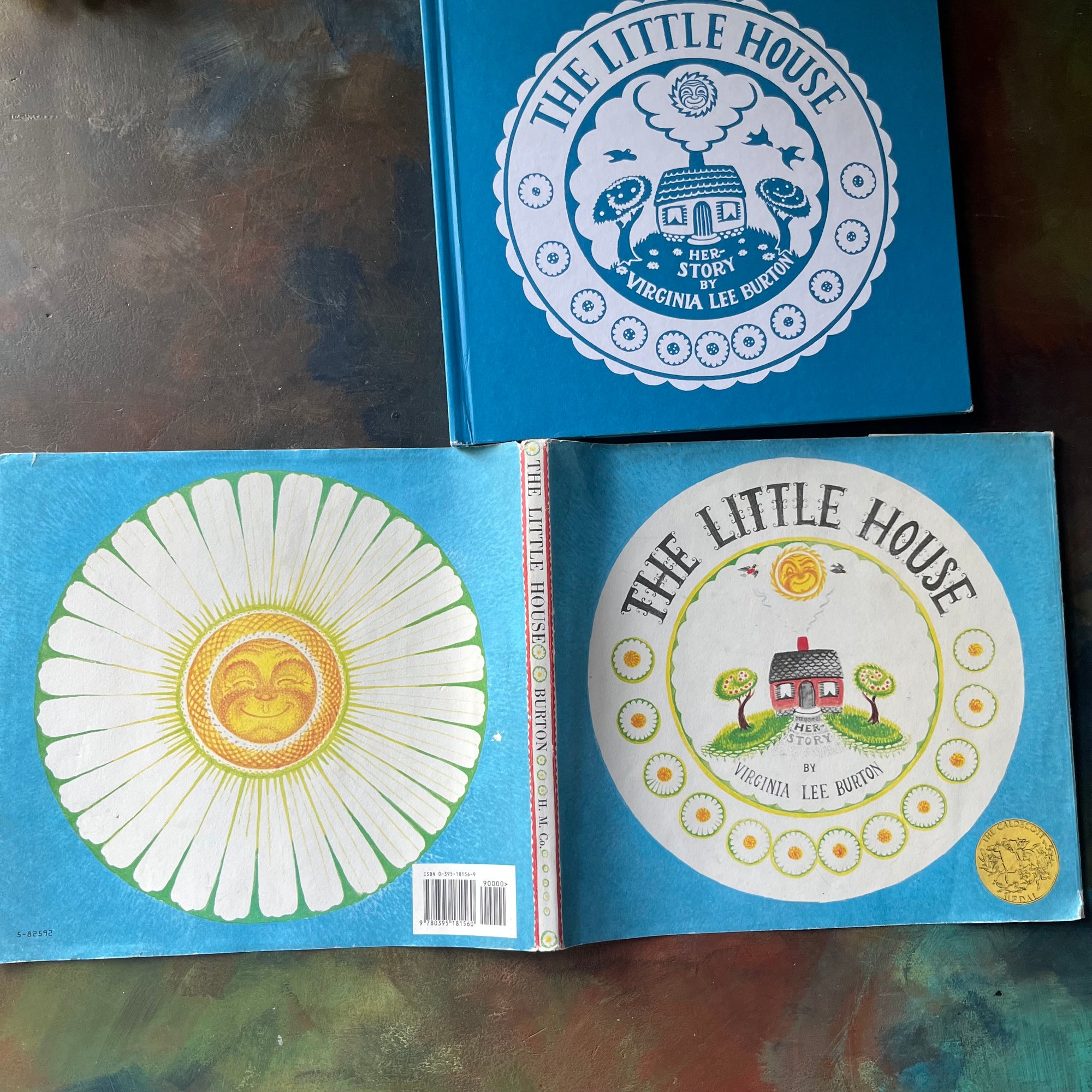 The Little House written & illustrated by Virginia Lee Burton-vintage children's picture book, Caldecott Award Winning Book-view of the outside of the dust jacket