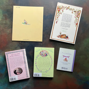 The Little Princess-The Secret Garden-First Poems-More Prayers-Old Fashioned Gifts-Tasha Tudor-vintage children's classics-children's books-view of the back covers