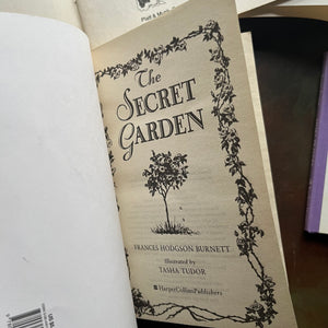 The Little Princess-The Secret Garden-First Poems-More Prayers-Old Fashioned Gifts-Tasha Tudor-vintage children's classics-children's books-view of the title page of The Secret Garden