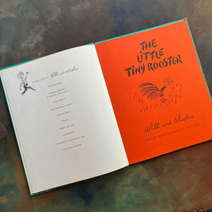 The Little Tiny Rooster written and illustrated by Will and Nicolas-vintage children's picture book-farm life-children's animal stories-title page