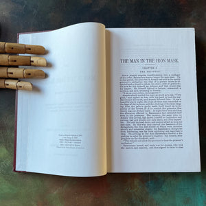 The Man in the Iron Mask by Alexandre Dumas-Trident Press International Leatherbound Collectible Edition-classic literature-gift book-view of the copyright & first page of chapter one