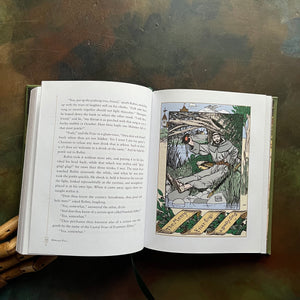 The Merry Adventures of Robin Hood by Howard Pyle-Barnes & Noble Collectible Edition-Leatherbound-classic literature-folklore-English legend-view of the full-color illustration of Friar Tuck