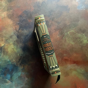 The Merry Adventures of Robin Hood by Howard Pyle-Barnes & Noble Collectible Edition-Leatherbound-classic literature-folklore-English legend-view of the spine