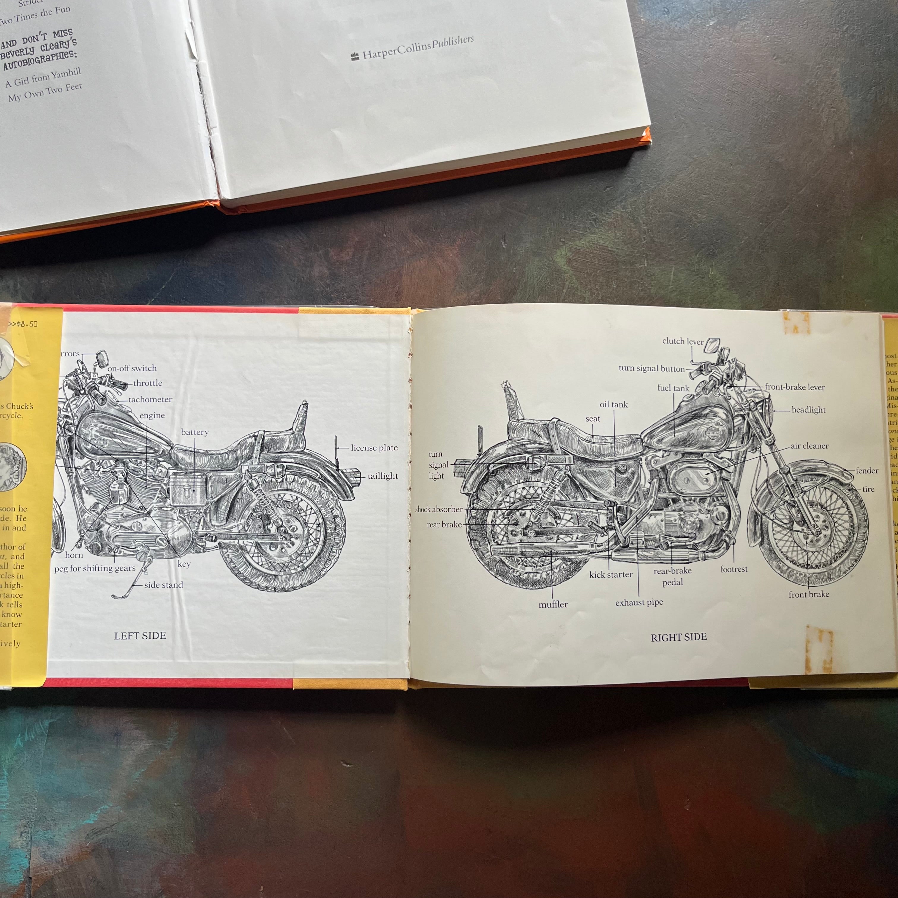  The Mouse and the Motorcycle Special Read Aloud Edition-Lucky Chuck-early chapter books-picture book-written by Beverly Cleary - view of the inside cover of Lucky Chuck