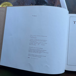The Polar Express written and illustrated by Chris Van Allsburg-Caldecott award winning picture book-Christmas classic-view of the copyright page and information