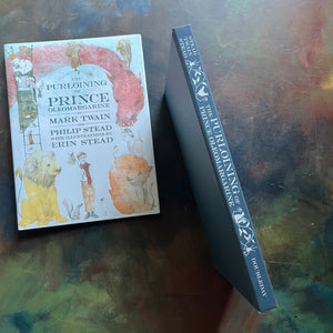 The Purloining of Prince Oleomargarine  written by Mark Twain and Philip Stead-vintage children's book-fairy tale-view of the spine