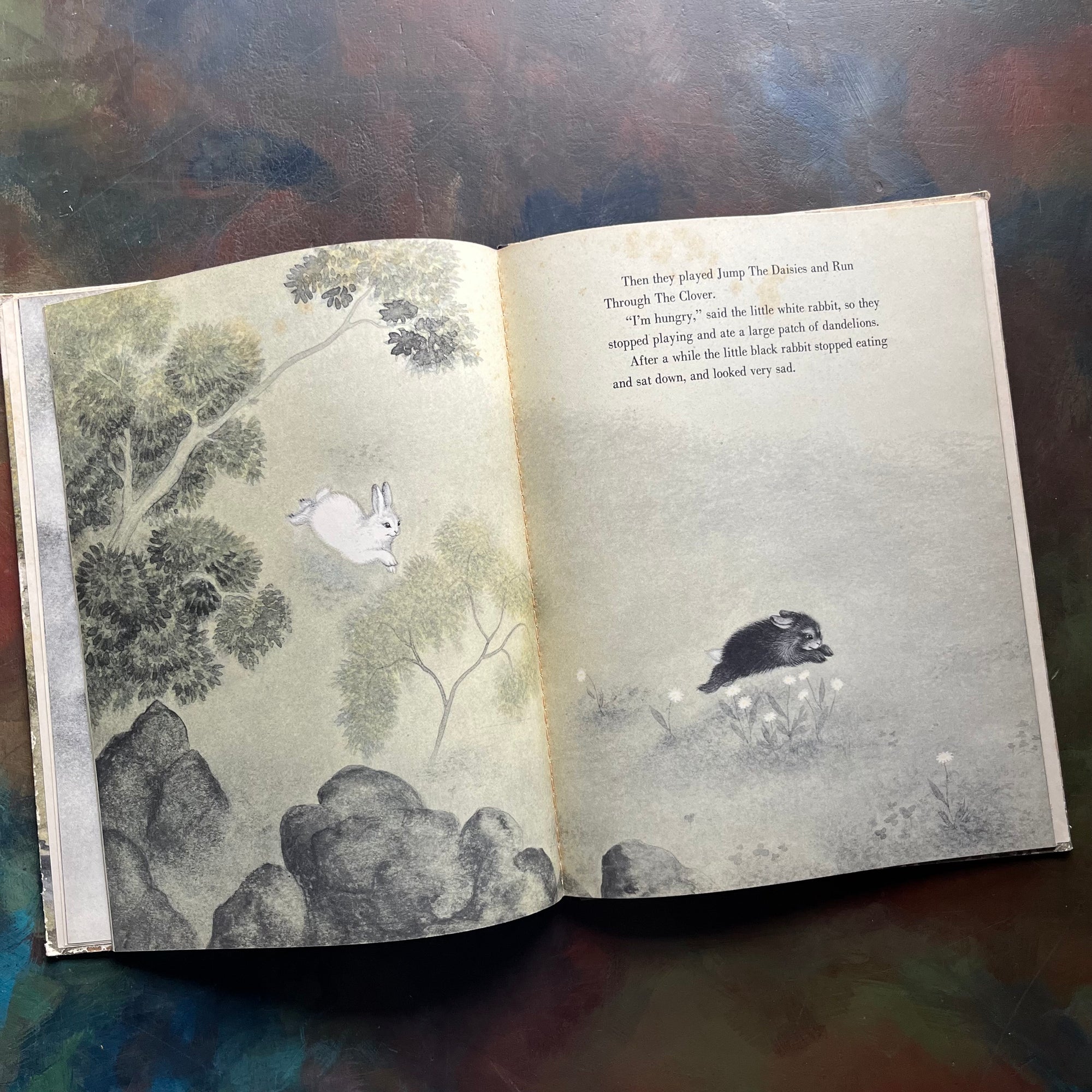 The Rabbit’s Wedding written and illustrated by Garth Williams-1958-First Edition-Vintage Children’s Picture Book-Civil Rights Controversial Book-view of the illustrations