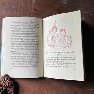 vintage children's book, vintage history book, biography, The Real Book About Series - The Real Book About Buffalo Bill by Adolph Regli with illustrations by Robert J. Lee - view of the illustrations
