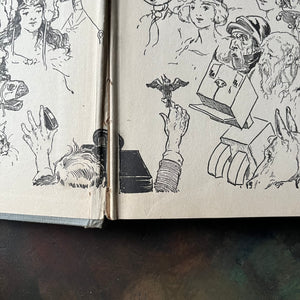 The Royal Book of Oz-L. Frank Baum-Wizard of Oz Book Series-vintage children's chapter book-vintage children's fiction-view of the bottom of the book at the inside cover where it meets the spine