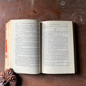 vintage children's chapter book, vintage adventure book for boys, Hardy Boys Mystery - The Secret of Skull Mountain #27 - view of the content