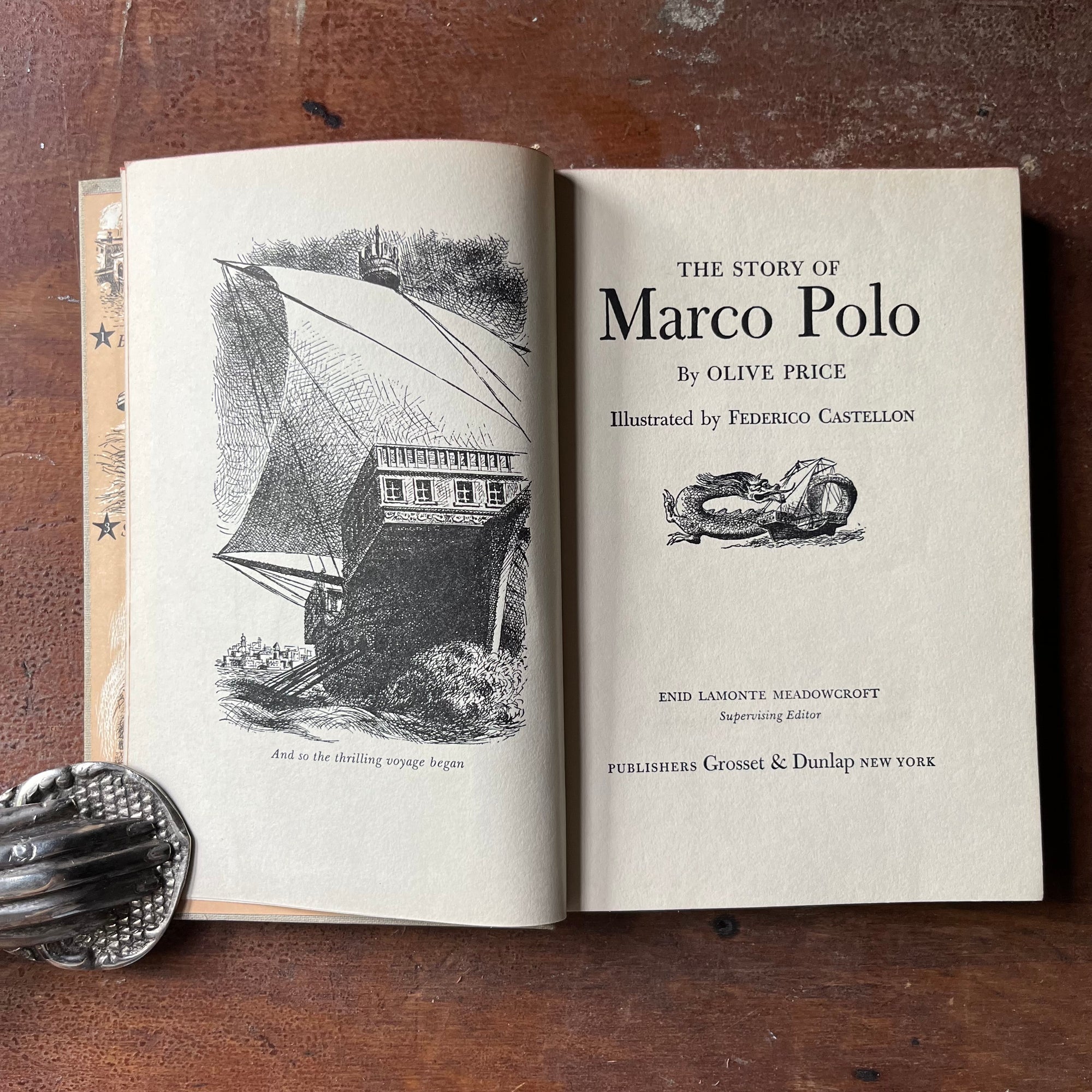 The Story of Marco Polo A 1953 Signature Series Children s Book Log Cabin Vintage